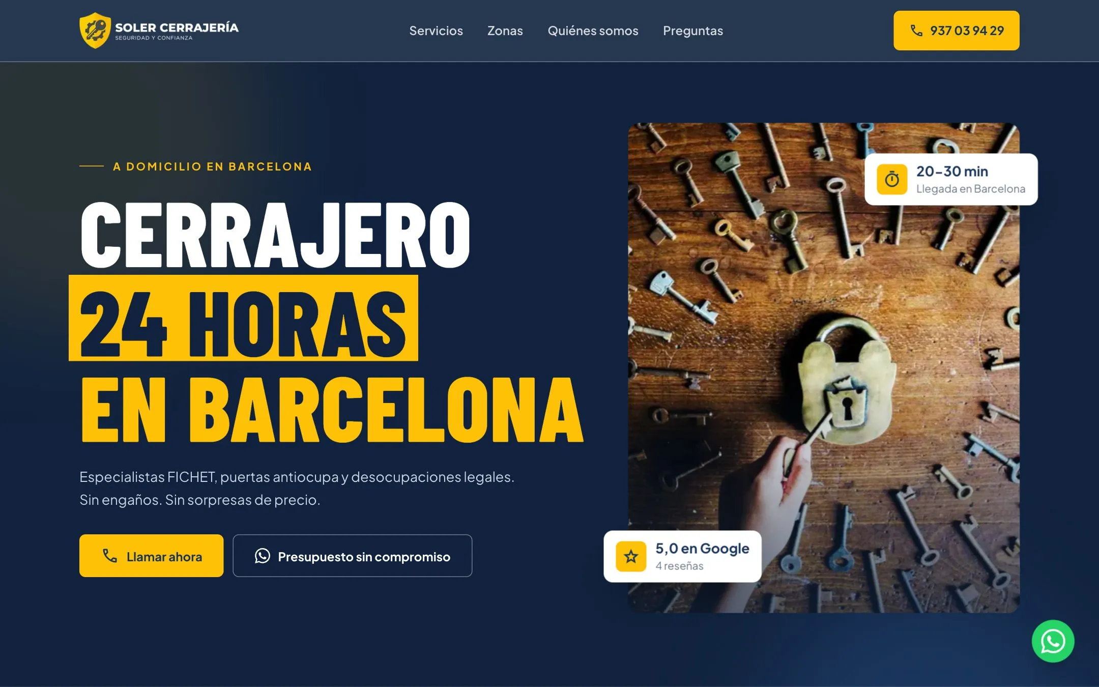 Portada de Soler Cerrajería