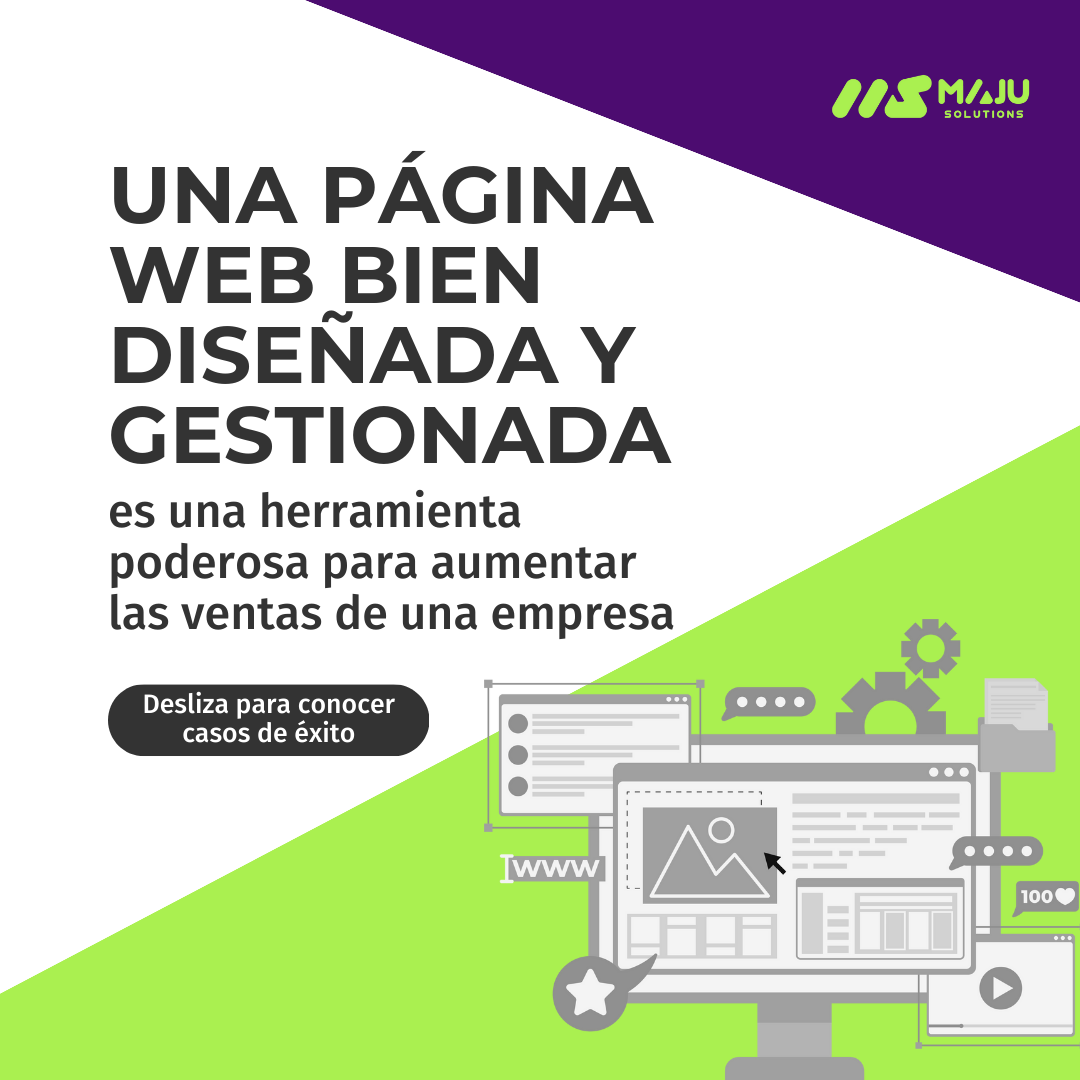 página web bien diseñada y gestionada