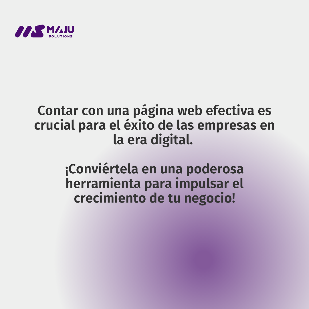 página web bien diseñada y gestionada